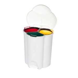 Pattumiera per raccolta differenziata Rubbermaid Trio Pedal Bin